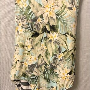 Tommy Bahama Floral One Piece Swimsuit - Green and Yellow